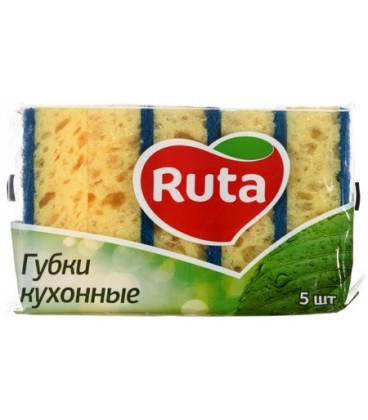 Губки для посуды Ruta 95*65 мм, 5 шт.