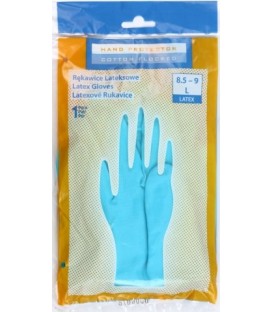 Перчатки латексные Hand Protector размер L, голубые