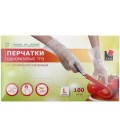 Перчатки одноразовые ТПЭ A.D.M размер L, 100 шт.