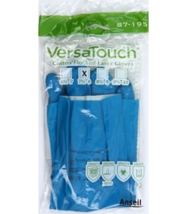 Перчатки резиновые VersaTouch размер M, голубые