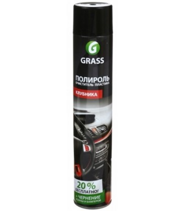 Полироль-очиститель пластика Grass Dashboard cleaner 750 мл, аэрозоль, «Клубника»