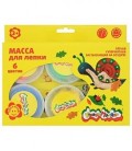 Масса для лепки «Каляка-Маляка» 6 цветов*14 г, со стекой