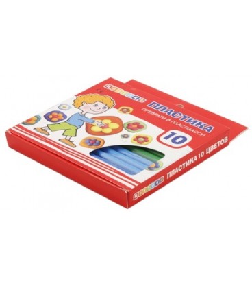 Пластика «Цветик» 10 цветов, 200 г