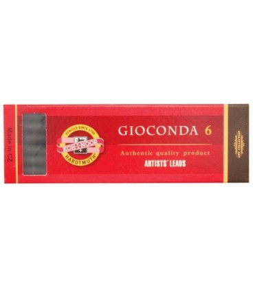 Карандаши угольные Gioconda 6 шт., твердость ТМ