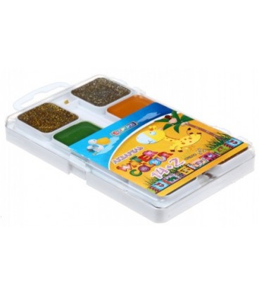 Акварель медовая Africa Kids 16 цветов, в пластиковой коробке, без кисти