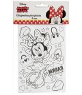 Набор открыток-раскрасок детских Disney 10,5*15 см, 4 шт., «Принцессы. Минни Маус»