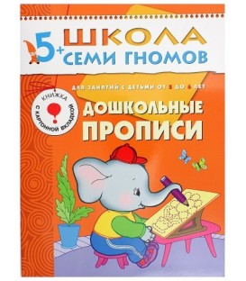 Книжка развивающая «Шестой год обучения» 215*290 мм, «Дошкольные прописи»
