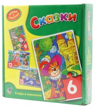 Игра настольная «Играй и собирай» «Сказки», 4-7 лет