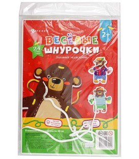 Игра детская «Веселые шнурочки» 24*33 см, «Забавный медвежонок»