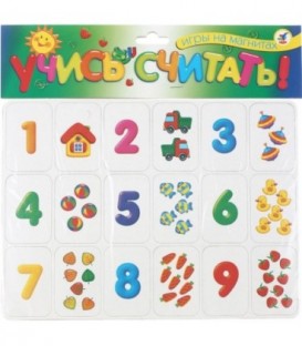 Игра настольная «Магнит» 36 карточек, «Учись считать!»