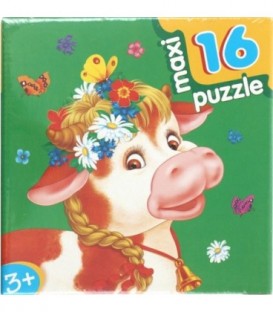 Игра настольная «Развивающая мозаика Maxi Puzzle» «Коровка», 3+