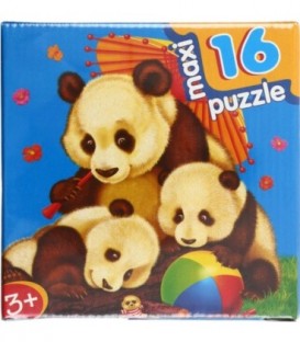 Игра настольная «Развивающая мозаика Maxi Puzzle» «Панды», 3+