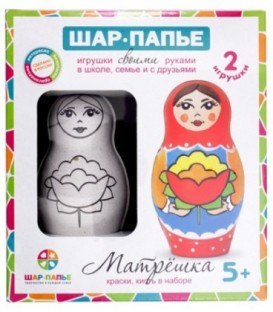 Набор для создания игрушки «Шар Папье» «Матрешка» (2 игрушки в наборе)