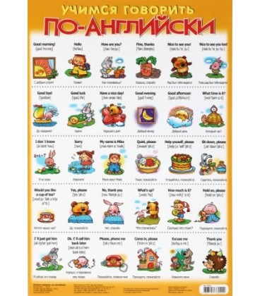 Плакат развивающий «Дрофа Медиа» «Учимся говорить по-английски»