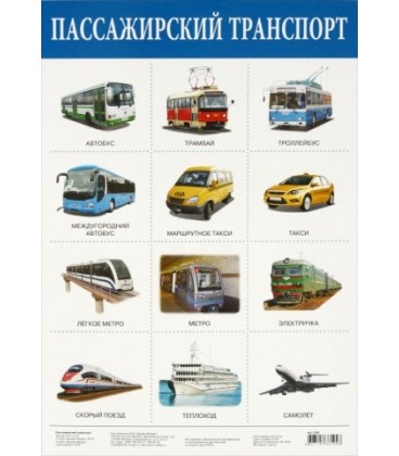 Плакат развивающий «Дрофа Медиа» «Пассажирский транспорт»