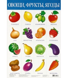 Плакат развивающий «Дрофа Медиа» «Овощи. Фрукты. Ягоды»