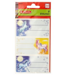 Наклейки Herlitz 8*16 см, 3 л., «Пони» (с линовкой для записей)