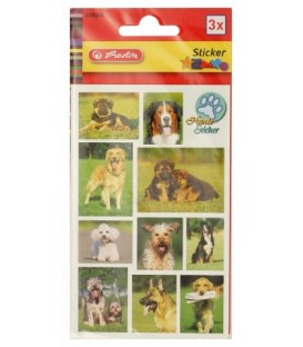 Наклейки Herlitz 8*16 см, 3 л., «Щенки»