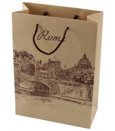 Пакет подарочный бумажный 22*31*10 см, Rome