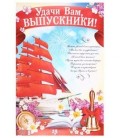 Плакат 60*40 см, «Удачи Вам, выпускники!»