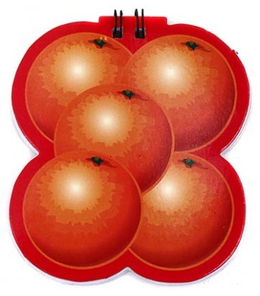 Блокнот фигурный на гребне «Эврика» 90*100 мм, 22 л., линия, «Апельсин»