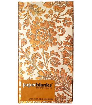 Книжка записная Paperblanks Brocaded Paper 95*180 мм, 88 л., линия, Honey Bloom «Медовые цветы»