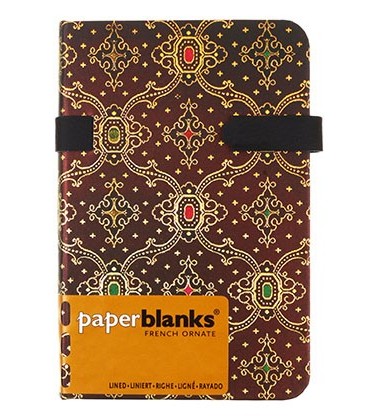 Книжка записная Paperblanks French Ornate 95*140 мм, 88 л., линия, «Ночь»