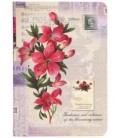 Книжка записная «Проф-пресс.Collezione» 120*170 мм, 80 л., клетка, «Розовые цветы и ноты»