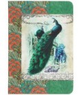 Книжка записная «Проф-пресс.Collezione» 120*170 мм, 80 л., клетка, «Два павлина»