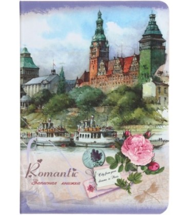Книжка записная «Проф-пресс.Collezione» 120*170 мм, 80 л., клетка, «Город у реки»