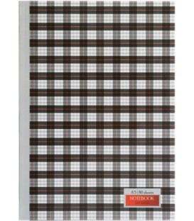 Книжка записная «Проф-пресс» 145*200 мм, 80 л., клетка, «Красно-черная шотландка»