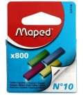 Скобы для степлеров Maped №10, 800 шт., цветные