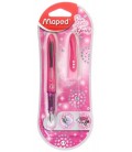 Ручка перьевая детская Maped Freewriter Girly, розовая со стразами
