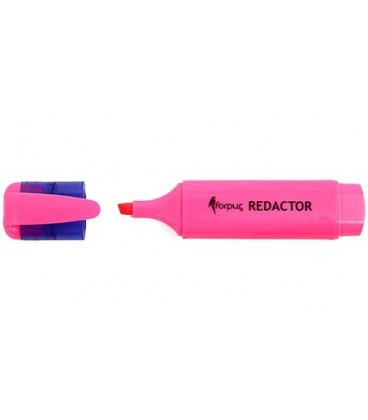 Маркер-текстовыделитель Redactor розовый