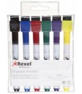 Набор маркеров для вайтбордов Rexel 6 цветов
