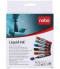 Набор маркеров для вайтбордов Nobo Liquid Ink 6 цветов