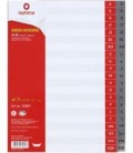 Разделители для регистраторов пластиковые Optima 21 л., индексы по алфавиту (украинский) (А-Я)