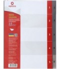 Разделители для регистраторов пластиковые Optima 5 л., индексы по цифрам (1-5)