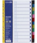 Разделители для регистраторов пластиковые Economix 12 л., индексы по цветам (6 цветов)