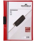 Папка пластиковая с клипом Durable Duraquick А4, 20 л., красная
