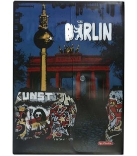 Папка-конверт пластиковая на кнопке City Trips Berlin толщина пластика 0,18 мм