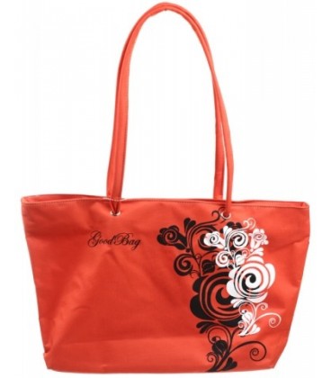 Сумка повседневная с ручками Good Bag 510*300*110 мм, оранжевая с рисунком